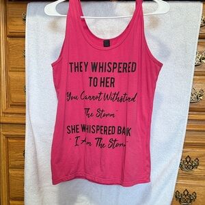 Anvil Women's Bold Pink Graphic Tank Top